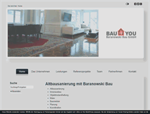 Tablet Screenshot of bau4you.at
